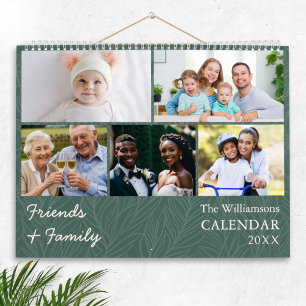 Familie- en vriendenkalender met multi-fotogalerij kalender