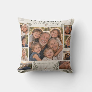 Familie-erfenisfoto-collage van grootouders Aanden Kussen