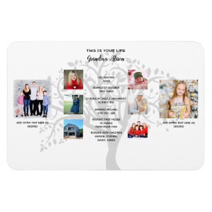 Familie-erfstuk Oma FOTOCOLLAGE Levensverhaal Aand Magneet