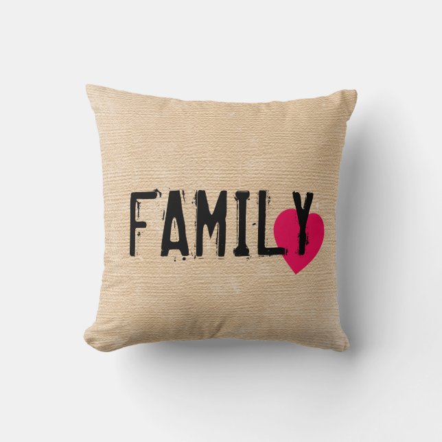 FAMILIE - FAITH - FREEDOM PILLOW KUSSEN (Voorkant)