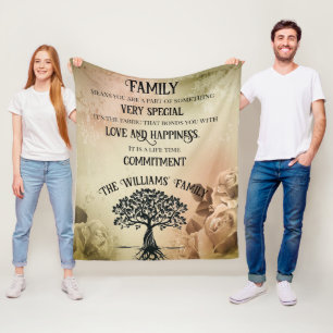 Familie Fleece Deken