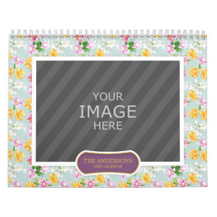 Familie Foto 2022 Kalender Floral Achtergronden