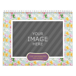 Familie Foto 2023 Kalender Floral Achtergronden