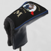 Familie Foto Beste Grootvader Hart Custom Monogram Golfheadcover (3/4 voorkant)