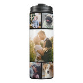 Familie Foto Collage 11 Aangepaste Afbeeldingen |  Thermosbeker (Voorkant)