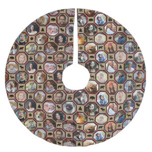 Familie Foto Collage 28 Red Buffalo Play Quilt Kerstboom Rok