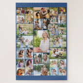 Familie Foto Collage 31 Afbeelding Blue Legpuzzel (Verticaal)