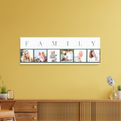 FAMILIE Foto Collage 6 Afbeelding Natural Canvas Afdruk (Insitu (Woonkamer))