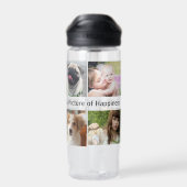 Familie Foto Collage 8 Aangepaste Afbeeldingen | N Waterfles (Achterkant)