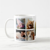 Familie Foto Collage 9 Afbeeldingen Monogram Easy  Koffiemok (Links)