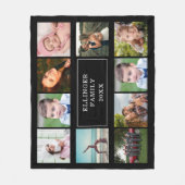 Familie Foto Collage Black Aangepaste fleece Blank (Voorkant)