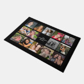 Familie Foto Collage Black Custom Doormat Deurmat (Schuin)