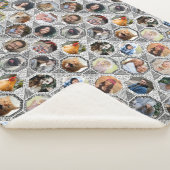 Familie foto collage grijze quilt look 28 stuks sherpa deken (3/4)