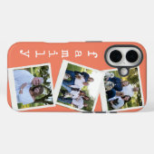 Familie Foto Collage Instant Camera Lijst Koraal Case-Mate iPhone Case (Achterkant (horizontaal))