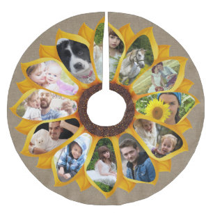 Familie Foto Collage Sunflower Burlap 13 Pics Easy Kerstboom Rok