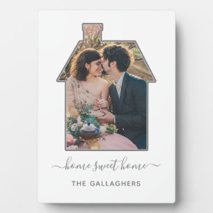 Familie Foto House Shape Housewarming Weddenschap  Fotoplaat