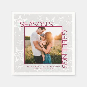Familie Foto Kerstfeest Servet