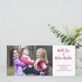 Familie Foto Kerstvreugde, warme wensen (Staand voorkant)