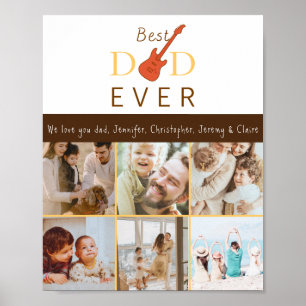 Familie Foto Schattige Beste Papa Ooit Script Vade Poster