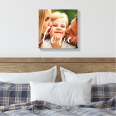 Familie Foto Script Liefde Canvas Afdruk (Insitu (Slaapkamer))