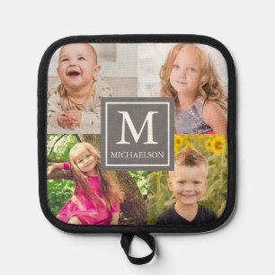 Familie Fotocollage Oven Mitt en Pothouders Pannenlap