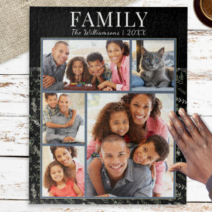 Familie Fotocollage Zwarte Botanicals Legpuzzel