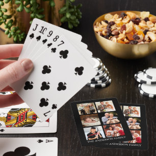 Familie Foto's Collage - Kies uw kleur Pokerkaarten