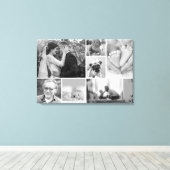Familie galerie collage Zwart-wit Foto's Canvas Afdruk (Insitu (Houten vloer))