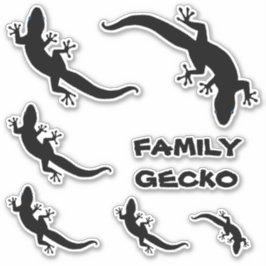 FAMILIE GECKO STICKER
