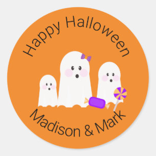 Familie Geest en Snoep Halloween Favoriet Ronde Sticker
