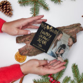 Familie Gelukkig Nieuwjaar Vakantie Fotokaart Feestdagenkaart