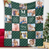 Familie Gepersonaliseerde Foto Collage Patchwork P Fleece Deken