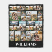 Familie Gepersonaliseerde Naam Aangepaste Fotocoll Fleece Deken (Voorkant)