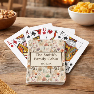 Familie Geschenk Bos Knusse Chalet Persoonlijk Pokerkaarten