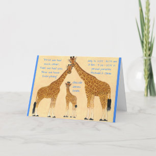 Familie Giraffe - Aankondiging geboorte