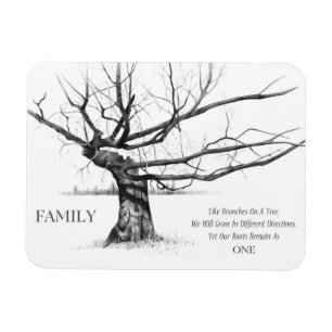 Familie: Gnarled Tree: Liefde, Eenheid: Potloodtek Magneet