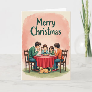 Familie Grace kerstkaart Kaart