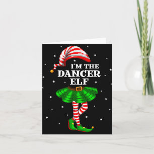 Familie groep Ik ben de danser Elf Kerstmis Kaart