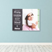 Familie Herdenking Foto Canvas Afdruk (Insitu (Houten vloer))