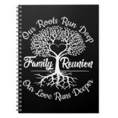 Familie herenigt onze wortels met diepe bomen notitieboek (Voorkant)