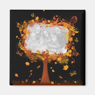Familie herünie herfst - Boom Foto Lijst Magneet
