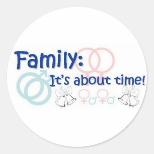 Familie-het gaat over tijd sticker