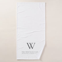 Familie Home Monogram Initiaal Witte houtskool