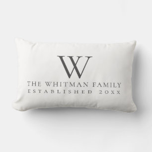 Familie Huis Monogram Wit Kussen