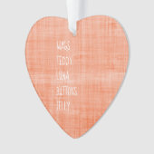 Familie Huisdierennamen Tijdloze Aandenken Boodsch Ornament (voorkant)