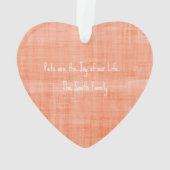 Familie Huisdierennamen Tijdloze Aandenken Boodsch Ornament (achterkant)