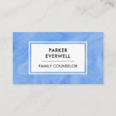 Familie Huwelijk Counseling Counselor Blue Fluid Visitekaartje (Voorkant)