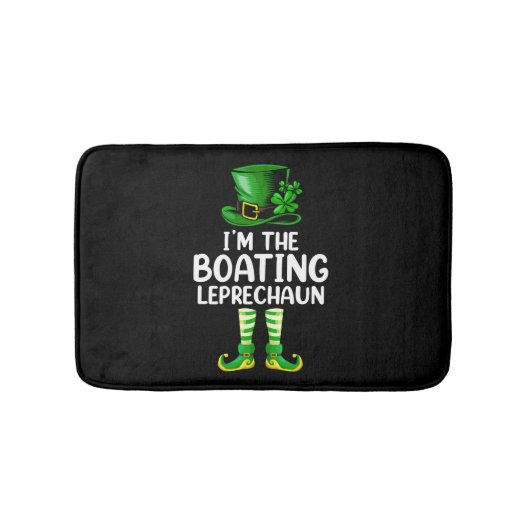 Familie Ik ben de Boot Leprechaun St Patrick's Day Badmat (Voorkant)