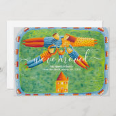 Familie-illustratie We zijn naar een nieuw huis ve Aankondiging (Voorkant / Achterkant)