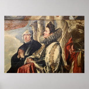 Familie in aanbidding poster